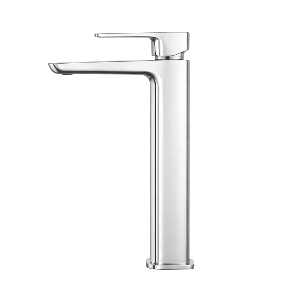 High Basin Mixer Tap with Clicker Waste - Chrome DH394