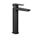 High Basin Mixer Tap with Clicker Waste - Matt Black DH395