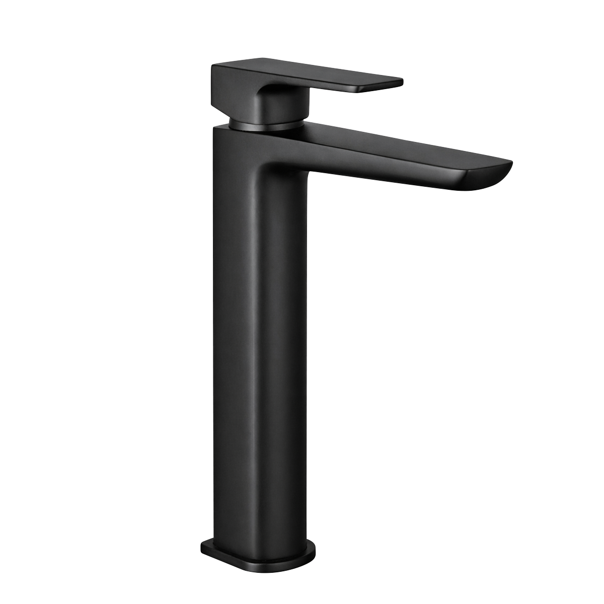 High Basin Mixer Tap with Clicker Waste - Matt Black DH395