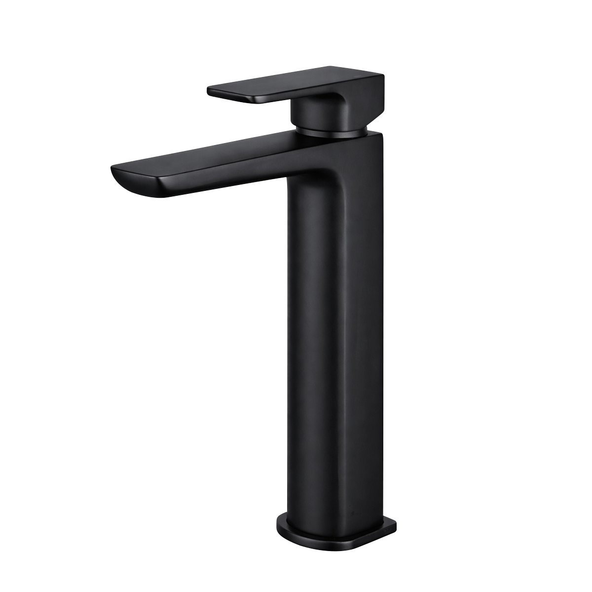 High Basin Mixer Tap with Clicker Waste - Matt Black DH395