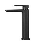 High Basin Mixer Tap with Clicker Waste - Matt Black DH395