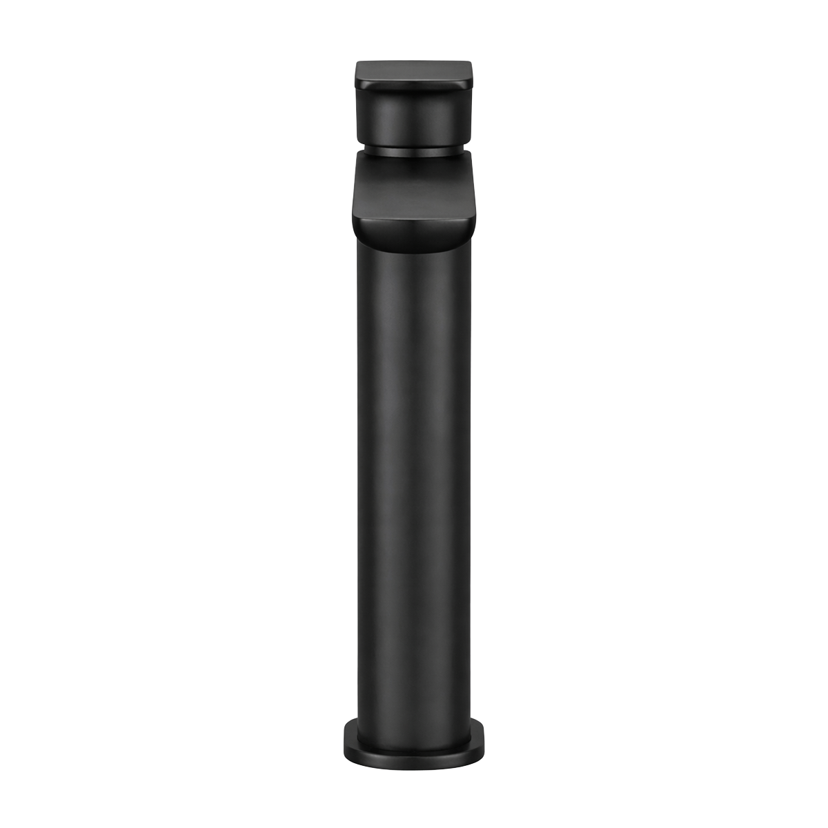 High Basin Mixer Tap with Clicker Waste - Matt Black DH395