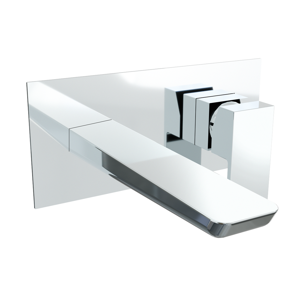 Wall Mounting Basin Mixer Tap, Square - Chrome DH396