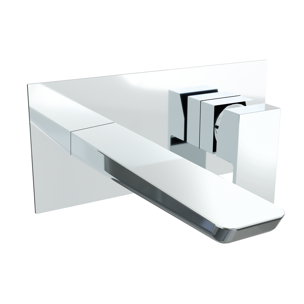 Wall Mounting Basin Mixer Tap, Square - Chrome DH396