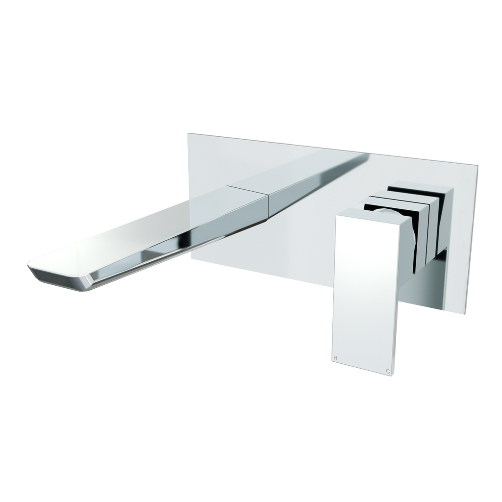 Wall Mounting Basin Mixer Tap, Square - Chrome DH396