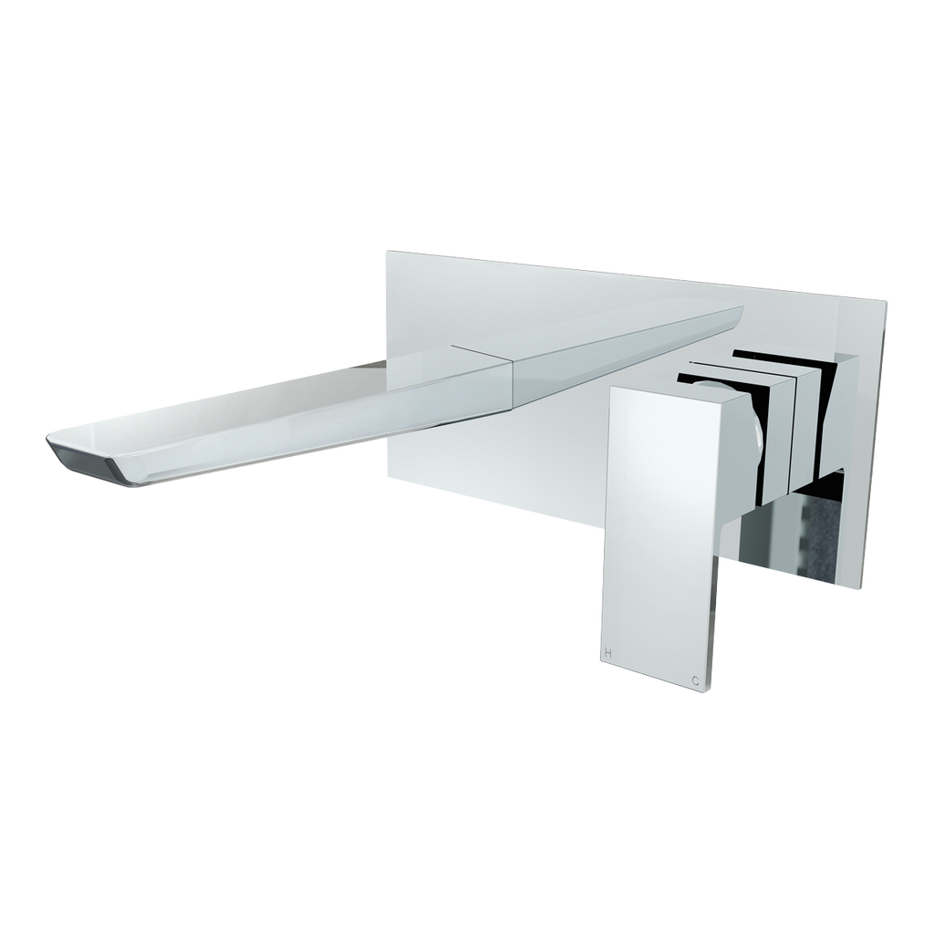 Wall Mounting Basin Mixer Tap, Square - Chrome DH396