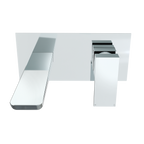 Wall Mounting Basin Mixer Tap, Square - Chrome DH396