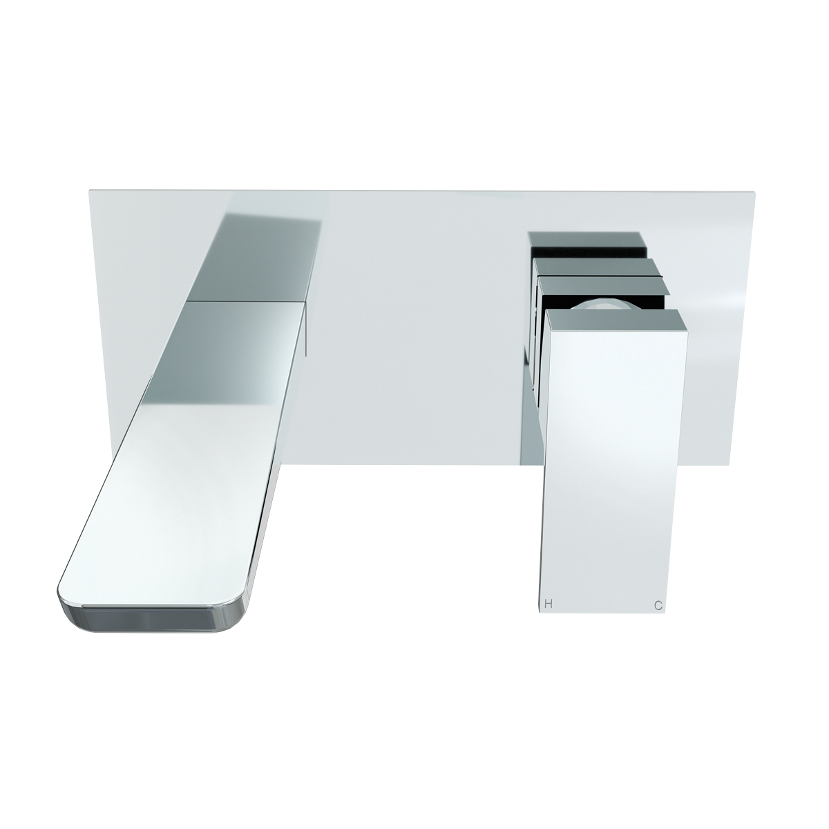 Wall Mounting Basin Mixer Tap, Square - Chrome DH396