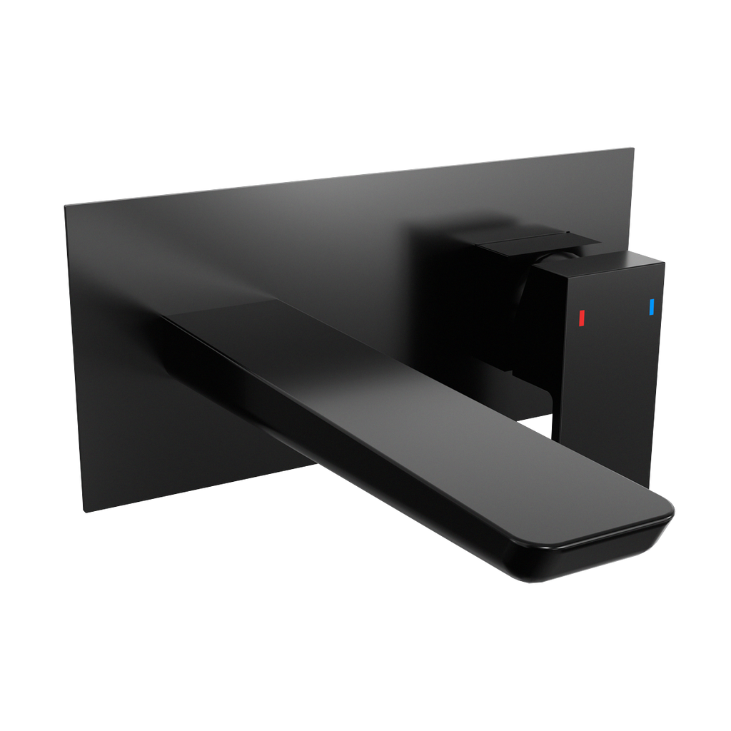 Wall Mounting Basin Mixer Tap, Square - Matt Black DH397