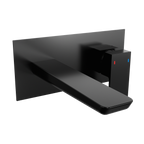 Wall Mounting Basin Mixer Tap, Square - Matt Black DH397