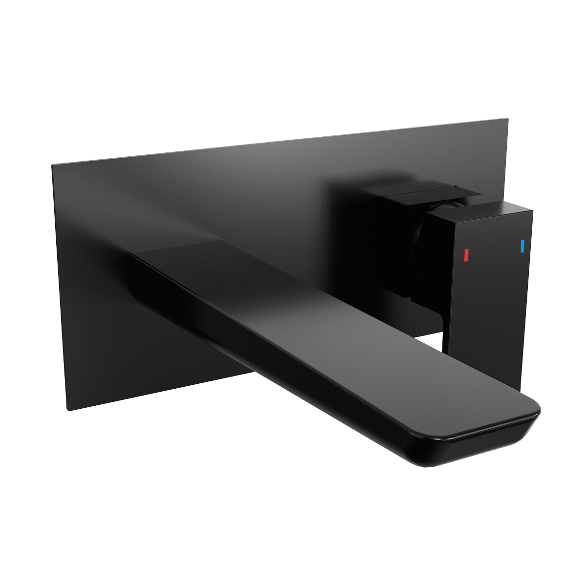 Wall Mounting Basin Mixer Tap, Square - Matt Black DH397