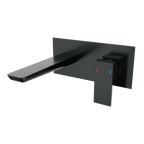 Wall Mounting Basin Mixer Tap, Square - Matt Black DH397
