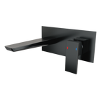 Wall Mounting Basin Mixer Tap, Square - Matt Black DH397