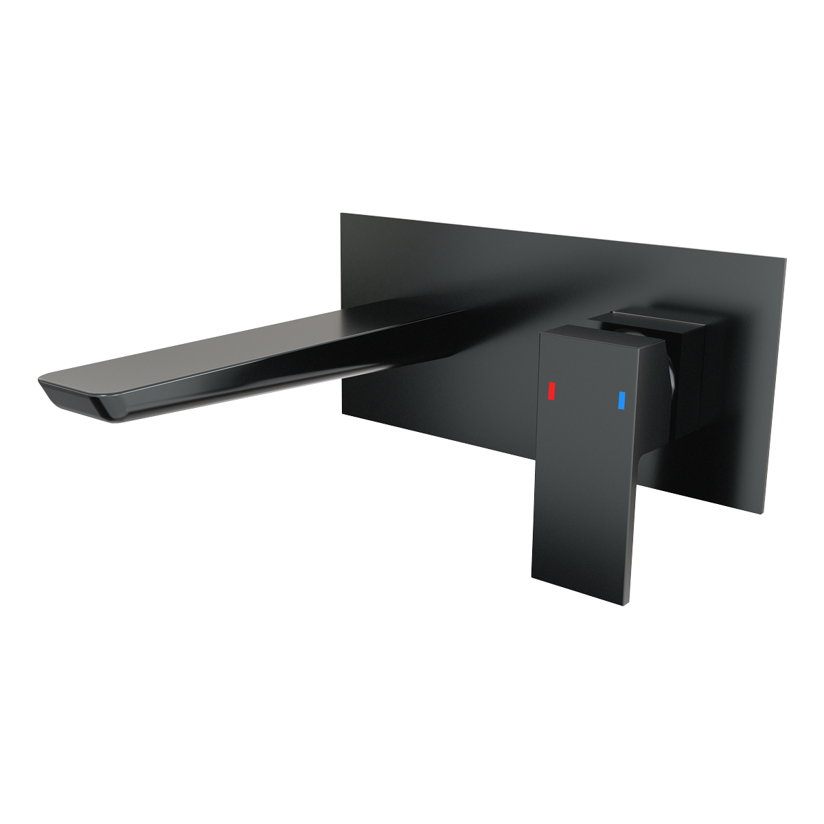 Wall Mounting Basin Mixer Tap, Square - Matt Black DH397