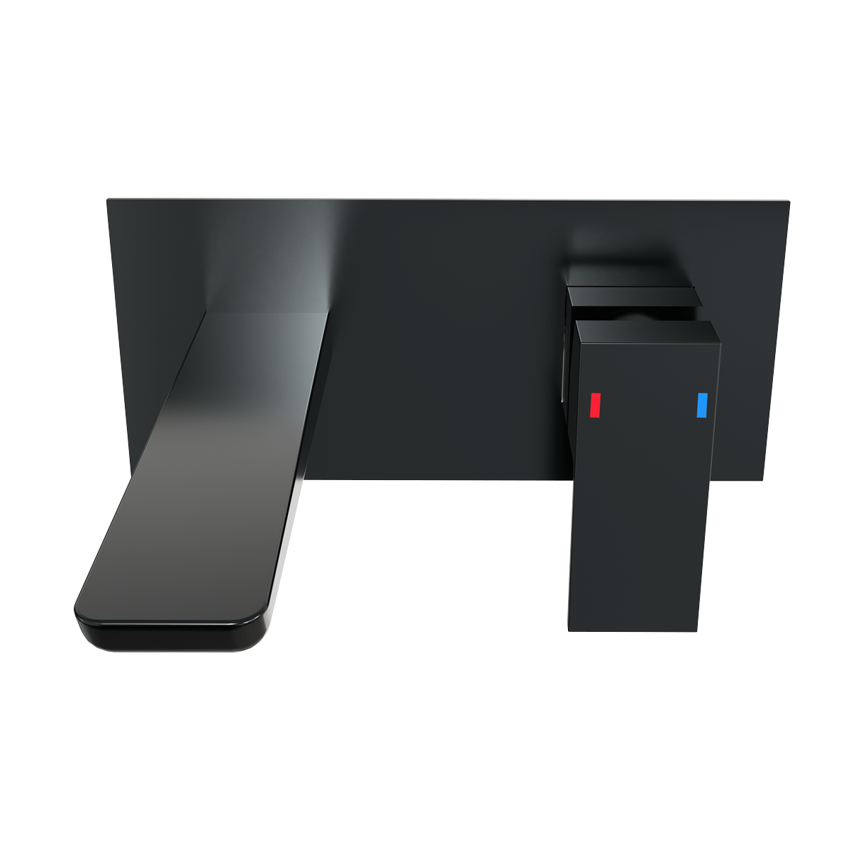 Wall Mounting Basin Mixer Tap, Square - Matt Black DH397
