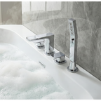 Bath Mounting 4-Hole Mixer Tap with Shower Head - Chrome DH398