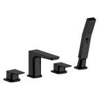 Bath Mounting 4-Hole Mixer Tap with Shower Head - Matt Black DH399