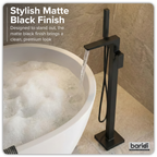 Freestanding Bath Mixer Tap with Shower - Matt Black DH401