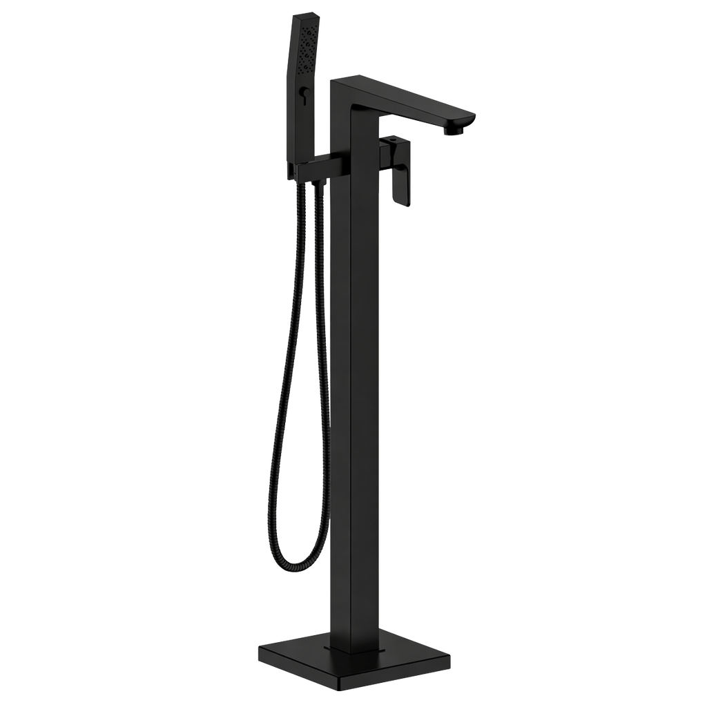 Freestanding Bath Mixer Tap with Shower - Matt Black DH401