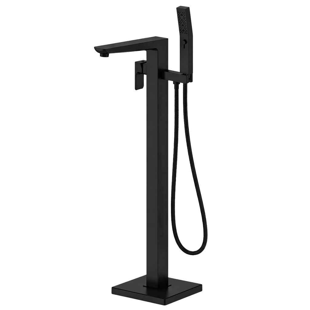 Freestanding Bath Mixer Tap with Shower - Matt Black DH401