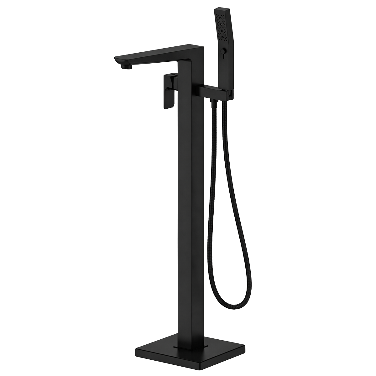 Freestanding Bath Mixer Tap with Shower - Matt Black DH401