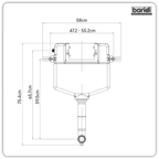 Concealed Cistern with Long Flush Pipe, Dual Operation, Multi-Inlet & Anti-Condensation Shell DH402