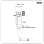 Concealed Cistern with Long Flush Pipe, Dual Operation, Multi-Inlet & Anti-Condensation Shell DH402