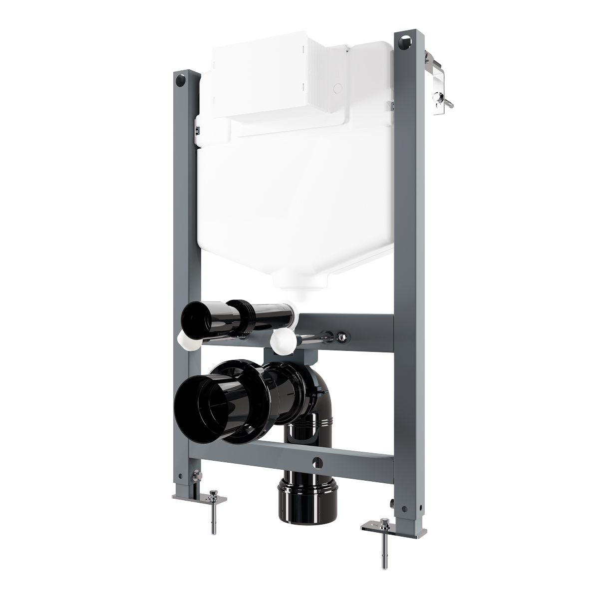 Slimline Low Level Concealed Cistern with Metal Frame & Dual Operation DH403