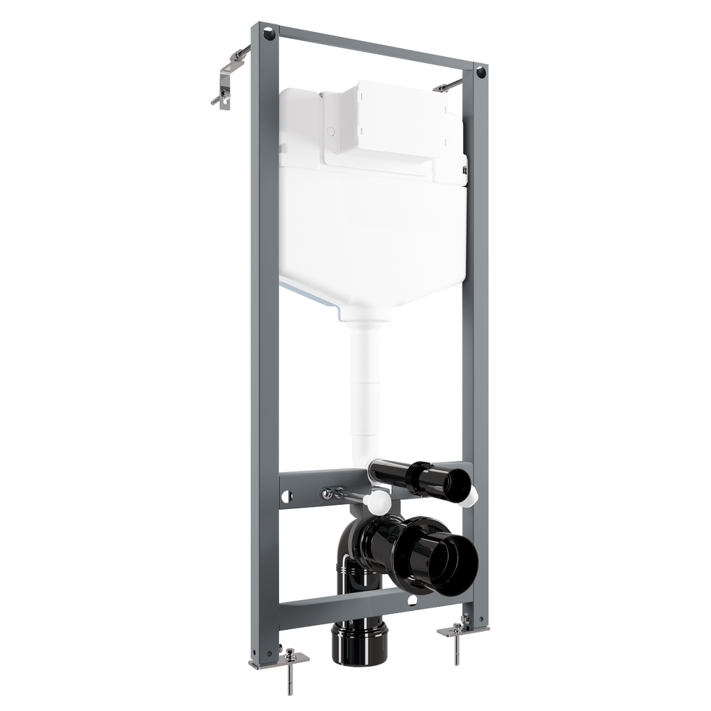 Slimline Concealed Cistern with Metal Frame, Front Flush, Adjustable Feet - WRAS Approved DH404
