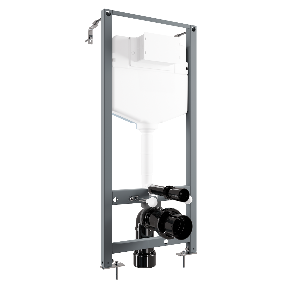 Slimline Concealed Cistern with Metal Frame, Front Flush, Adjustable Feet - WRAS Approved DH404