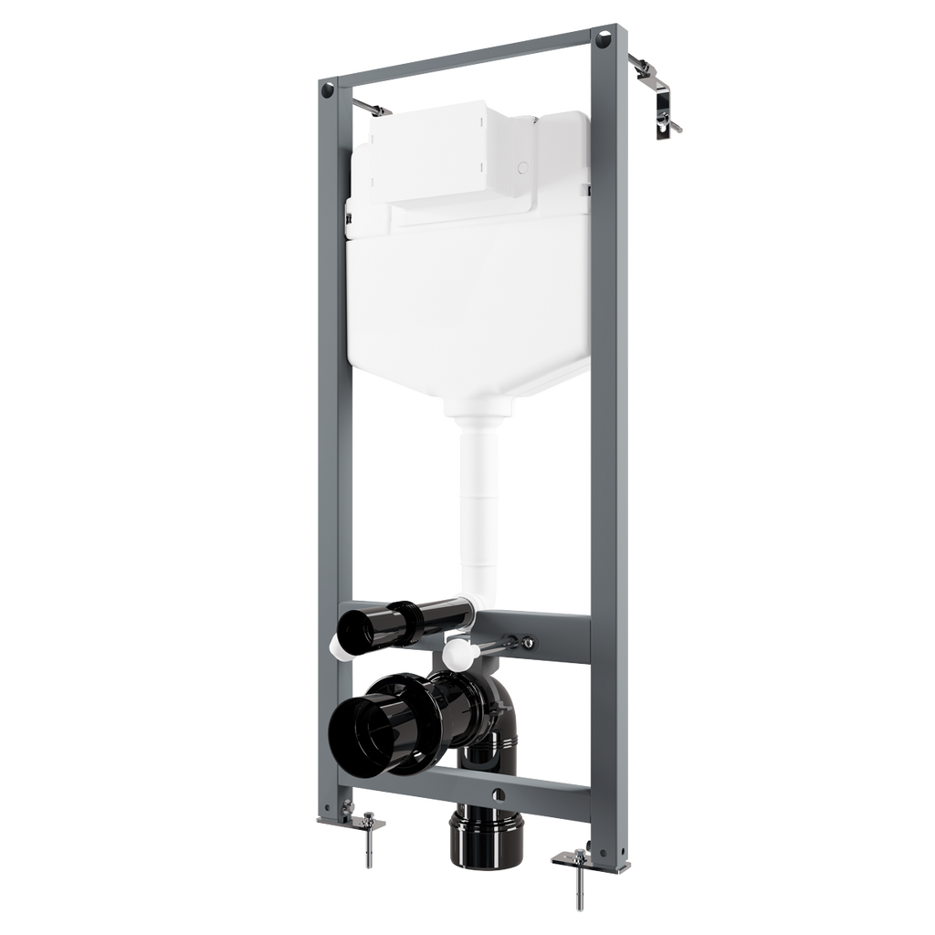 Slimline Concealed Cistern with Metal Frame, Front Flush, Adjustable Feet - WRAS Approved DH404