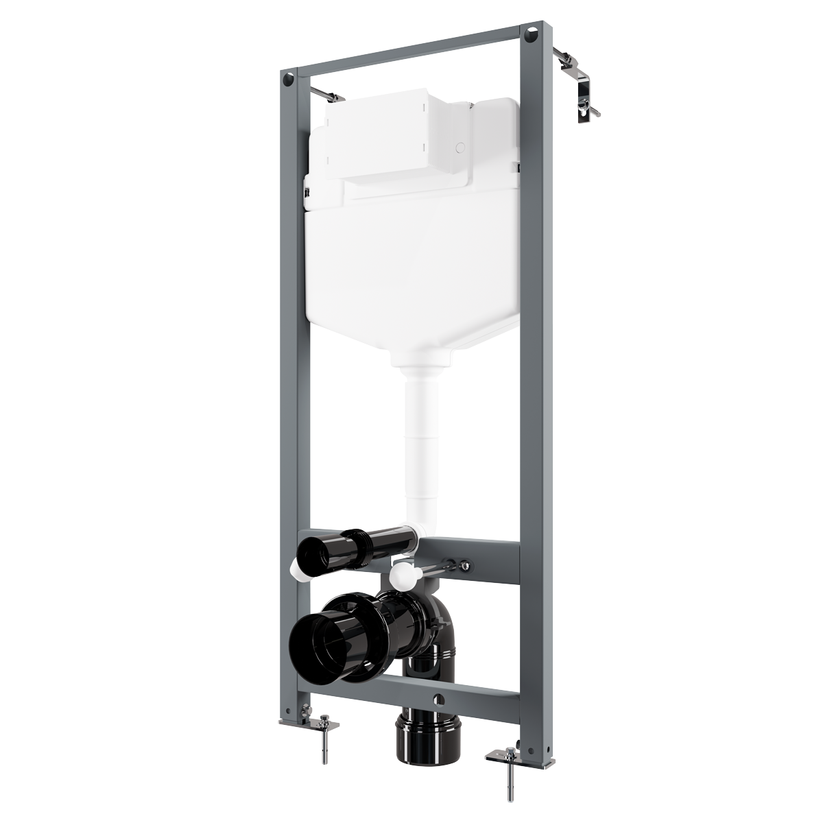 Slimline Concealed Cistern with Metal Frame, Front Flush, Adjustable Feet - WRAS Approved DH404
