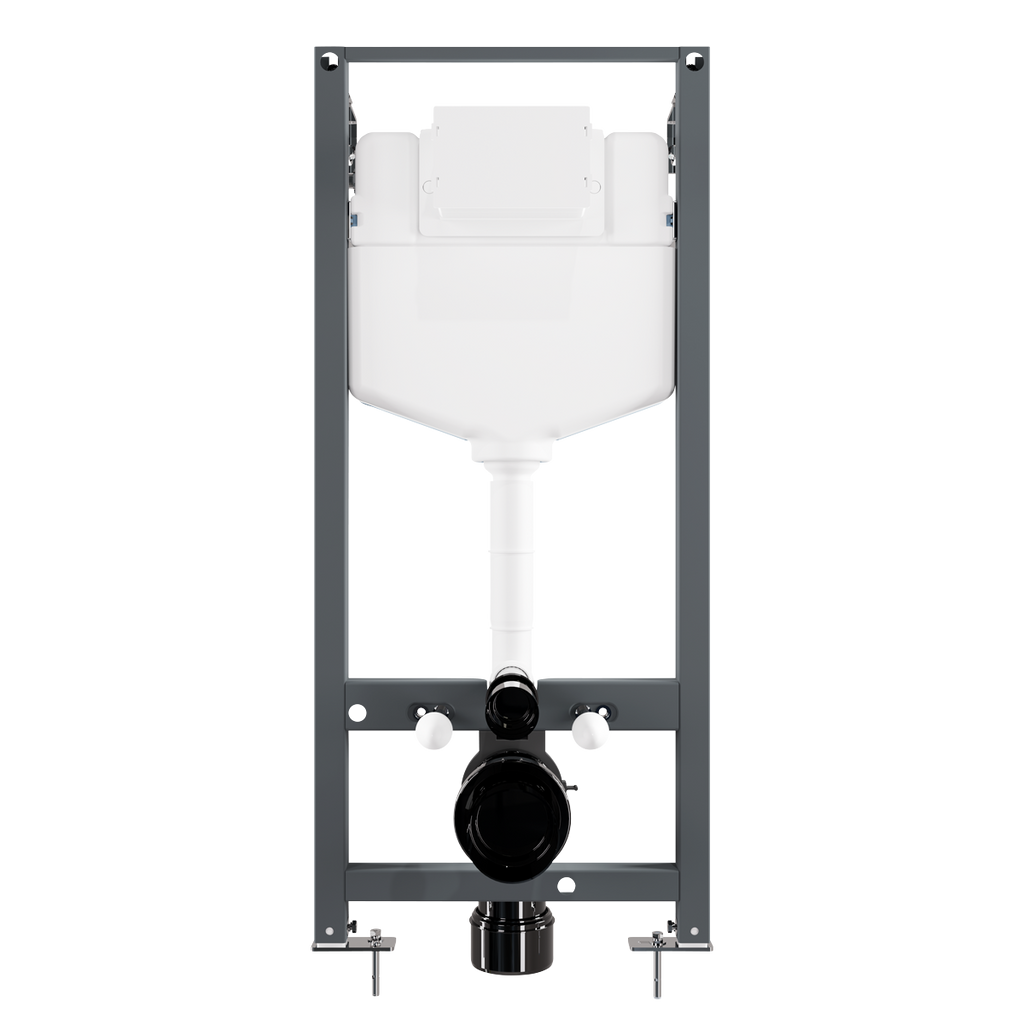 Slimline Concealed Cistern with Metal Frame, Front Flush, Adjustable Feet - WRAS Approved DH404