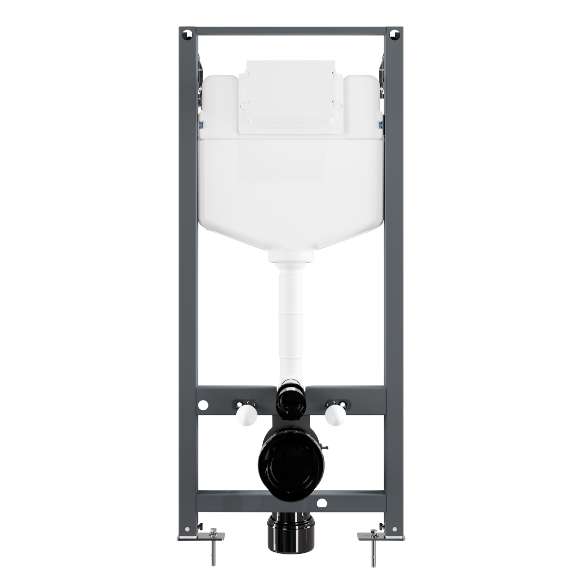 Slimline Concealed Cistern with Metal Frame, Front Flush, Adjustable Feet - WRAS Approved DH404