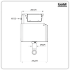 Slimline Concealed Cistern, Front & Top Flush Button - WRAS Approved DH405