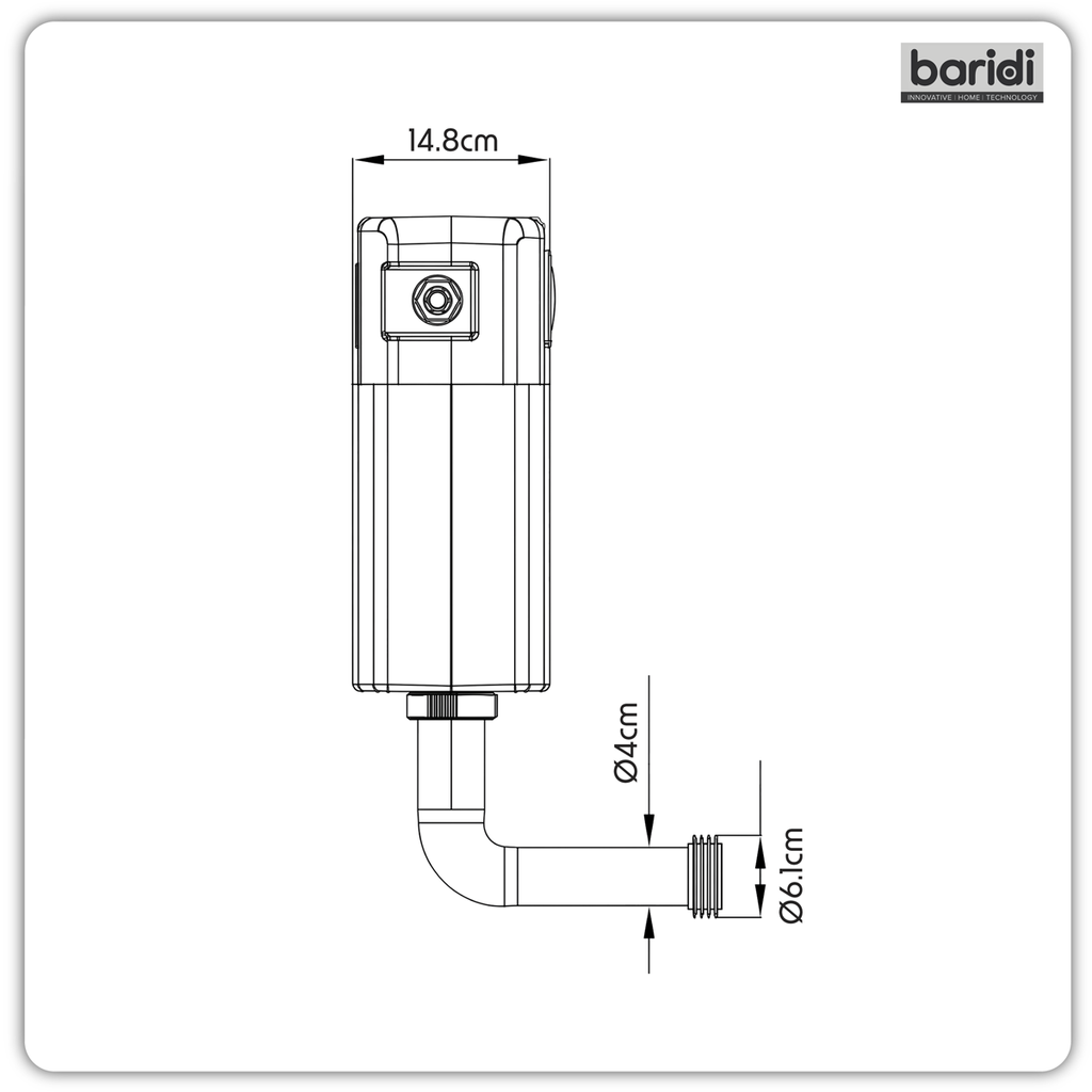 Slimline Concealed Cistern, Front & Top Flush Button - WRAS Approved DH405