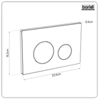 Matt Black Toilet Flush Plate with Dual Flush DH406
