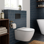 Matt Black Toilet Flush Plate with Dual Flush DH406