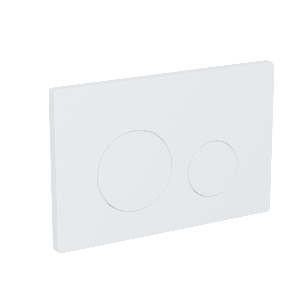 Matt White Toilet Flush Plate with Dual Flush DH407
