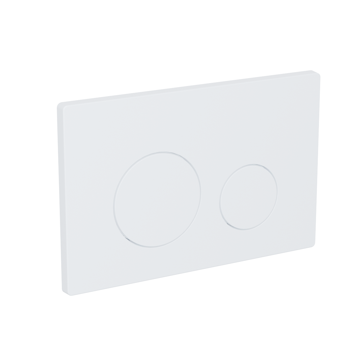 Matt White Toilet Flush Plate with Dual Flush DH407