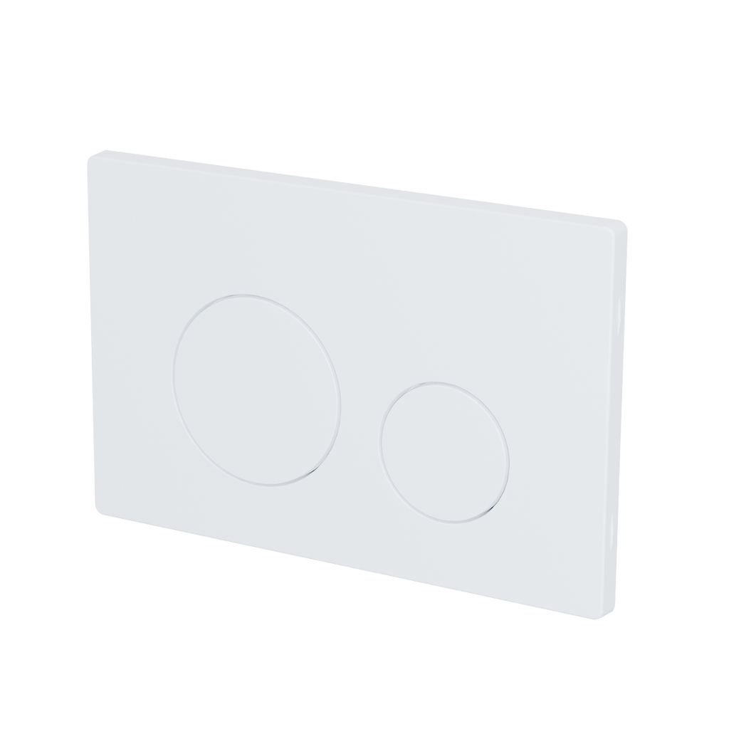 Matt White Toilet Flush Plate with Dual Flush DH407