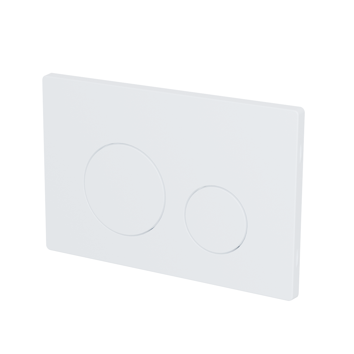 Matt White Toilet Flush Plate with Dual Flush DH407