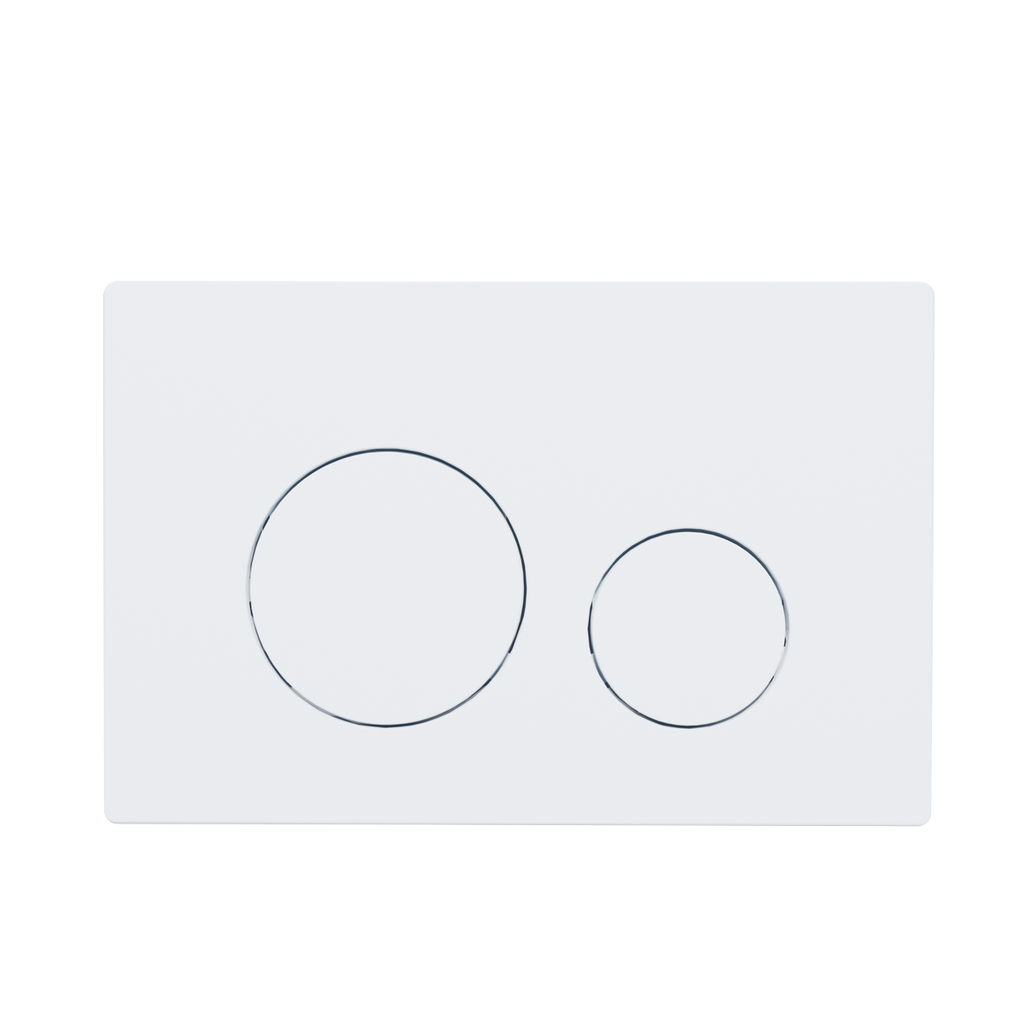 Matt White Toilet Flush Plate with Dual Flush DH407