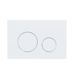 Matt White Toilet Flush Plate with Dual Flush DH407