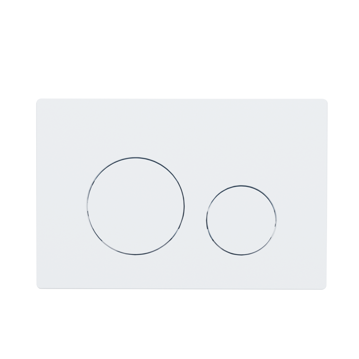 Matt White Toilet Flush Plate with Dual Flush DH407
