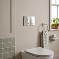 Chrome Toilet Flush Plate with Dual Flush DH408