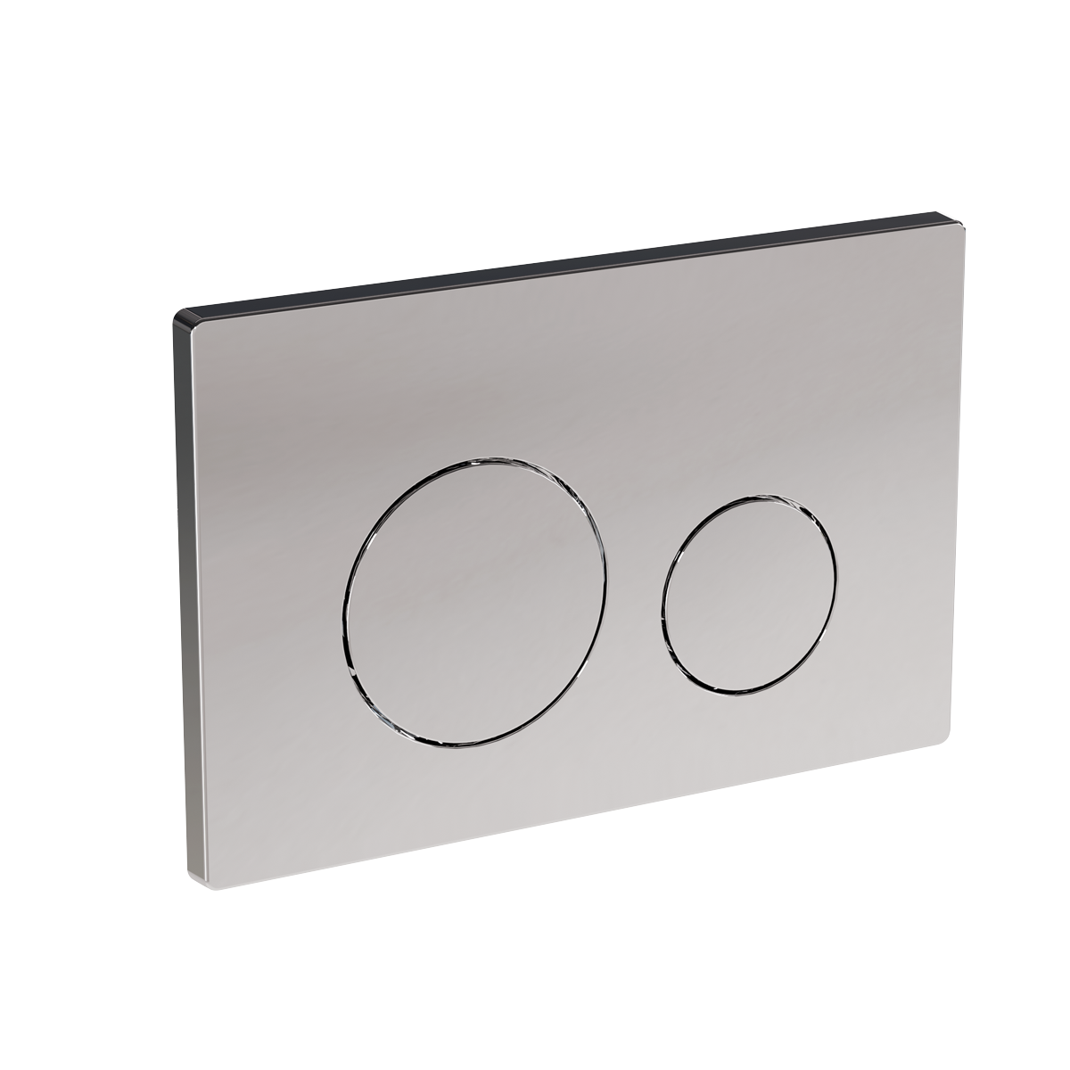 Chrome Toilet Flush Plate with Dual Flush DH408