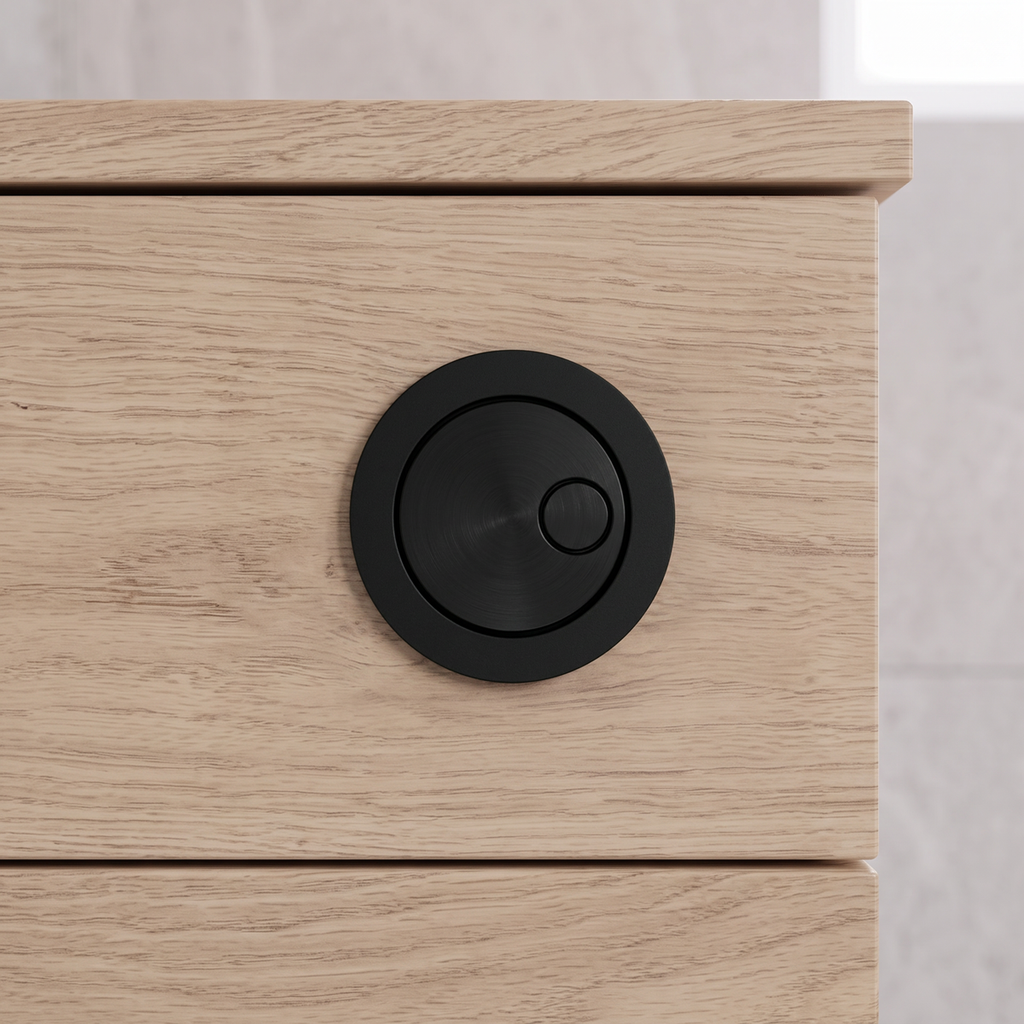 Flush Button for Cabinet-Style Cistern - Matt Black DH409