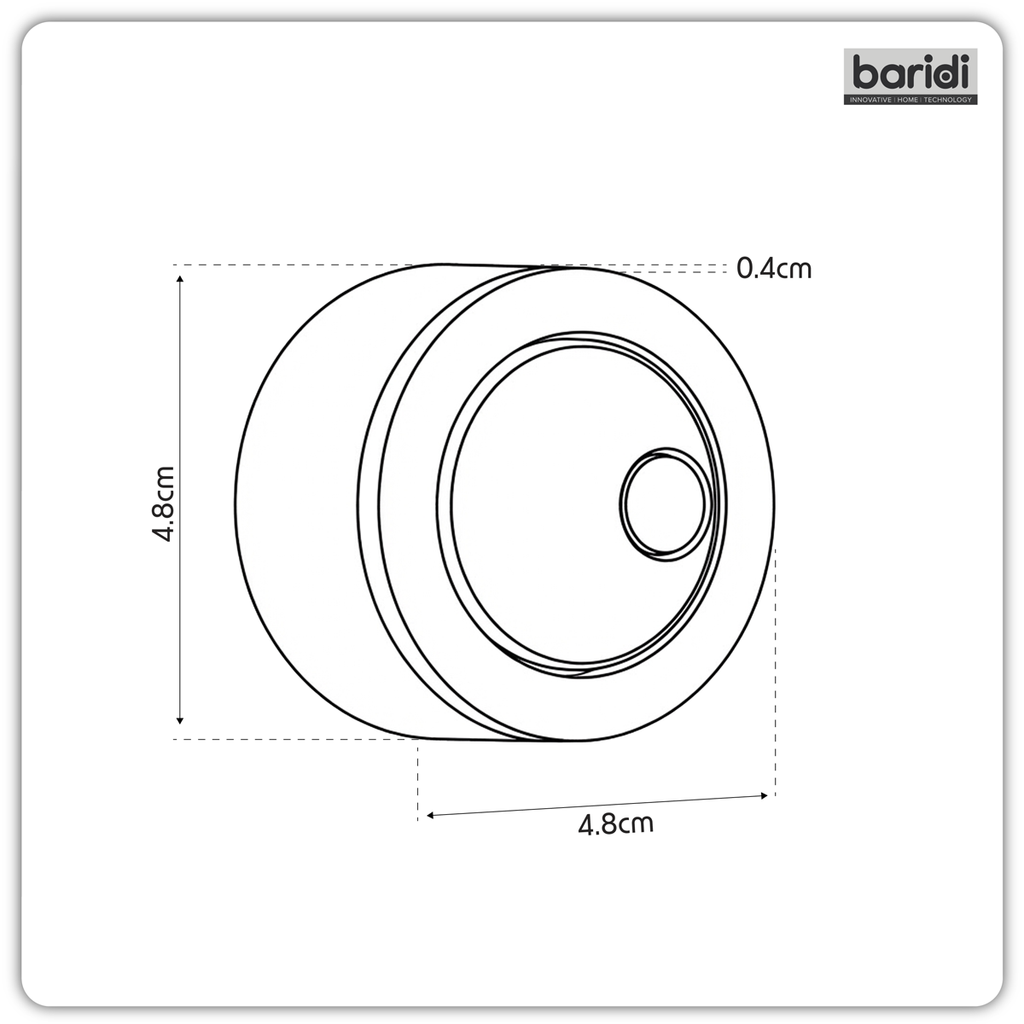 Flush Button for Cabinet-Style Cistern - Chrome DH410