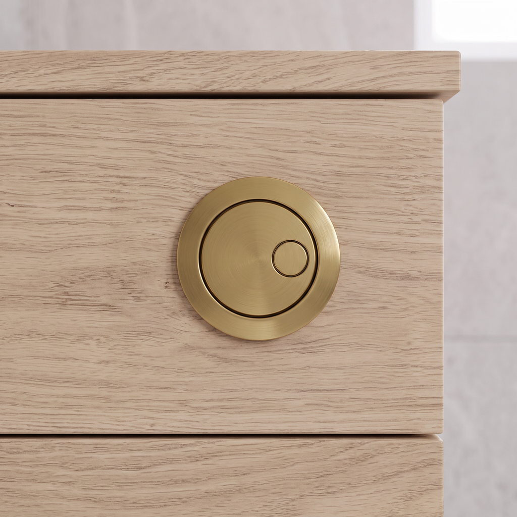 Flush Button for Cabinet-Style Cistern - Brushed Brass DH411